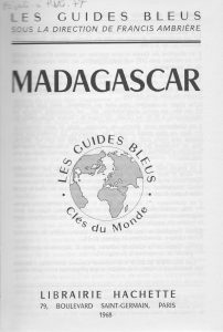 Les Guides Bleus Madagascar 1968, 001
