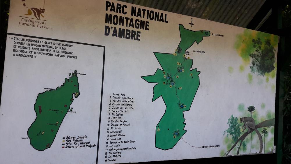 Die verschiedenen Wanderrundtouren im Nationalpark Montagne d’Ambre im Norden von Madagaskar