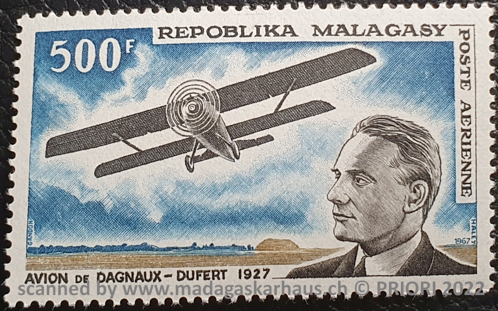 MADAGASCAR 1967 Michel MiNr. 0568: AVION DE DAGNAUX-DUFERT 1927